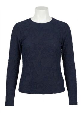 NEW SPLENDID cecelia floral long sleeve tee in navy